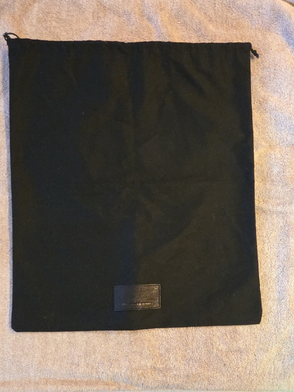 Alexander Wang Black Fabric Pouch with Leather Logo Patch